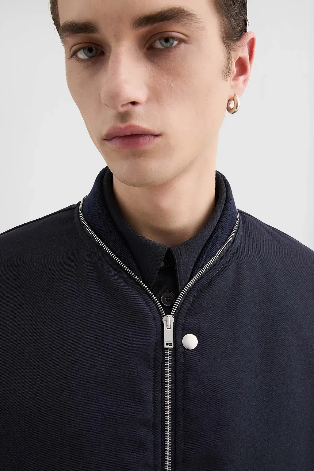 Wool Gabardine Bomber Jacket