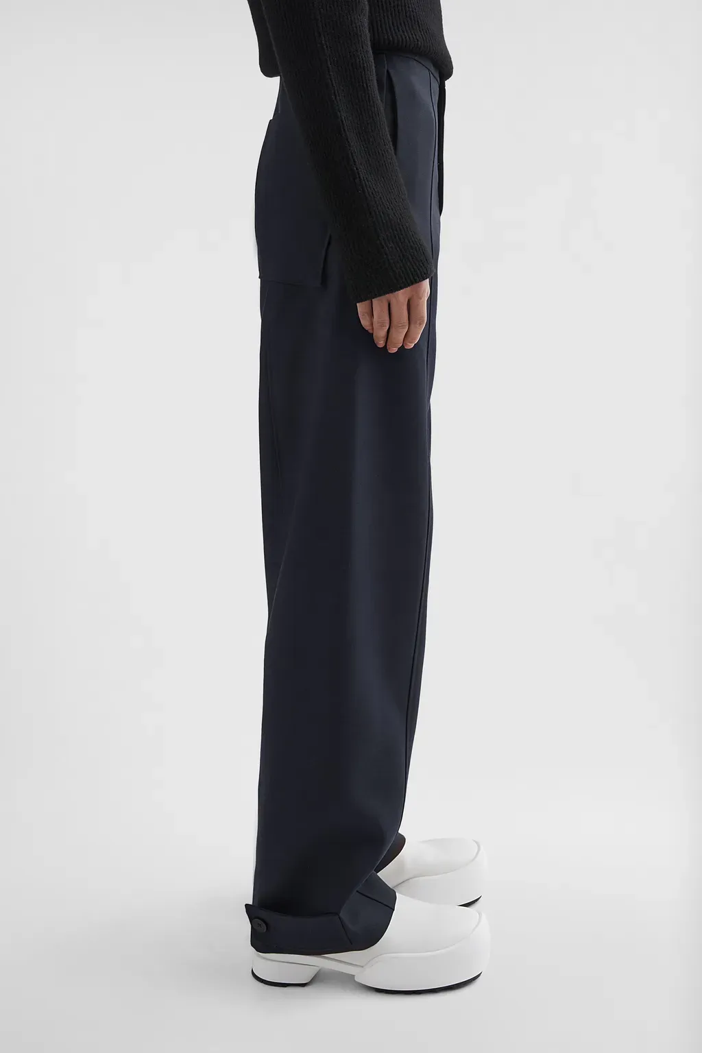 Wool Gabardine Tailored Trousers