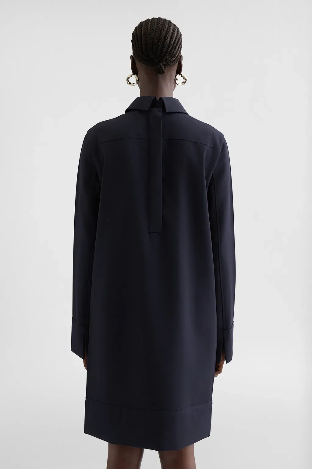 Wool Gabardine Shirt Dress