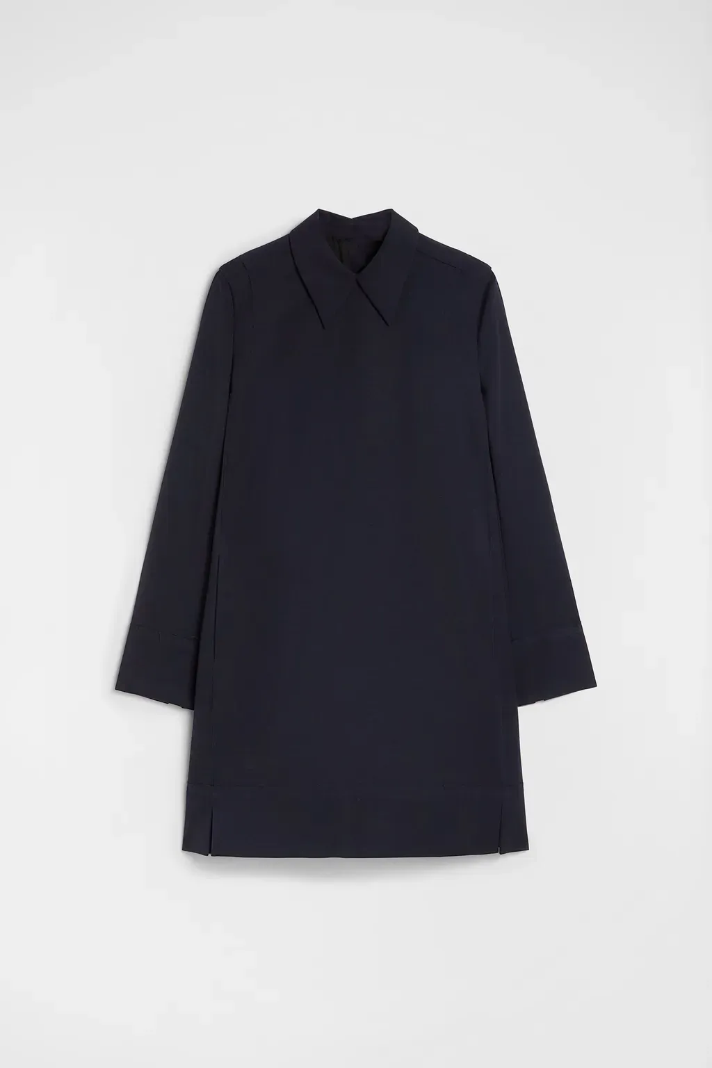 Wool Gabardine Shirt Dress