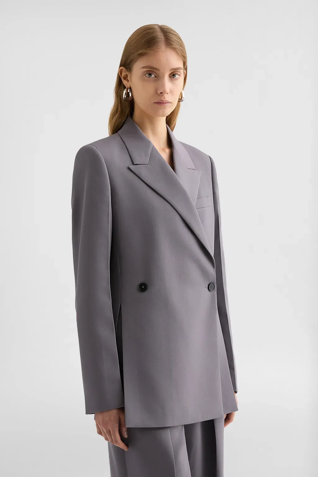 Wool Gabardine Tailored Jacket