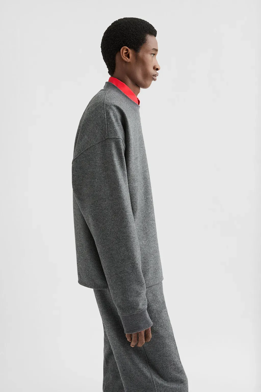 Wool Melton Crew-Neck Sweatshirt