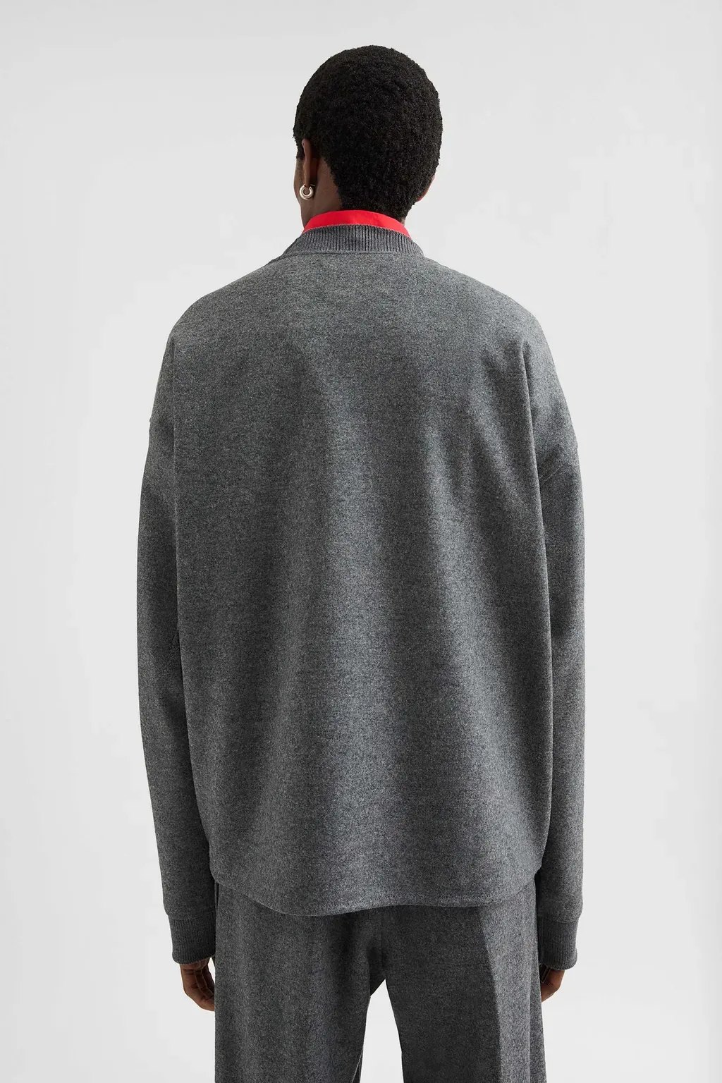 Wool Melton Crew-Neck Sweatshirt