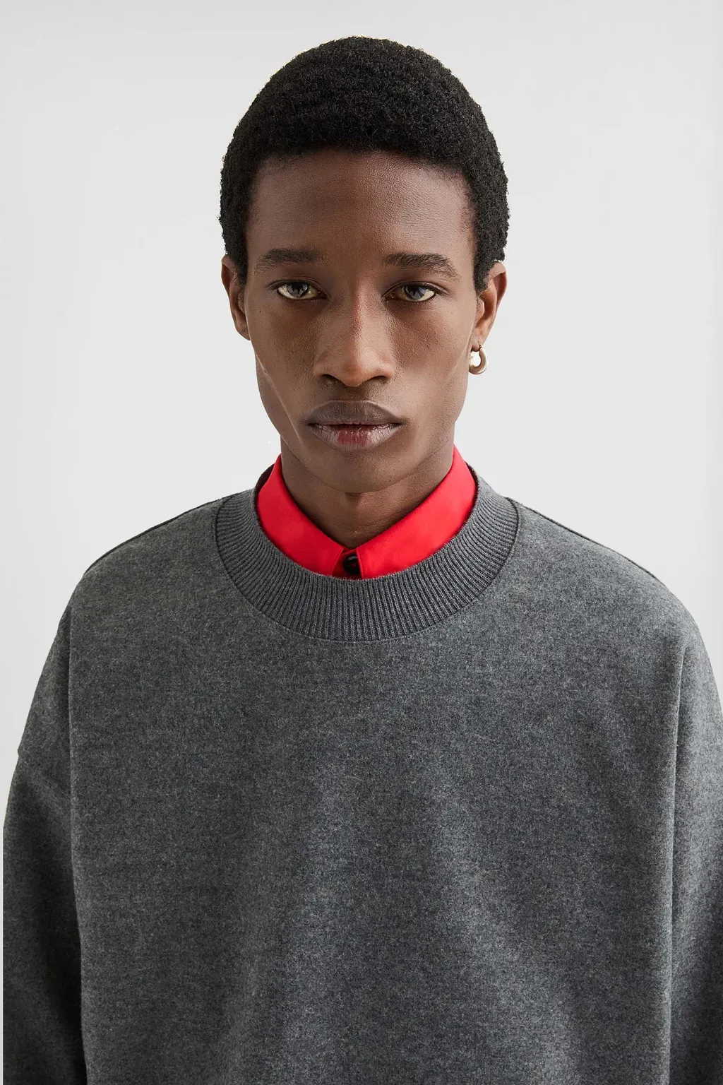 Wool Melton Crew-Neck Sweatshirt
