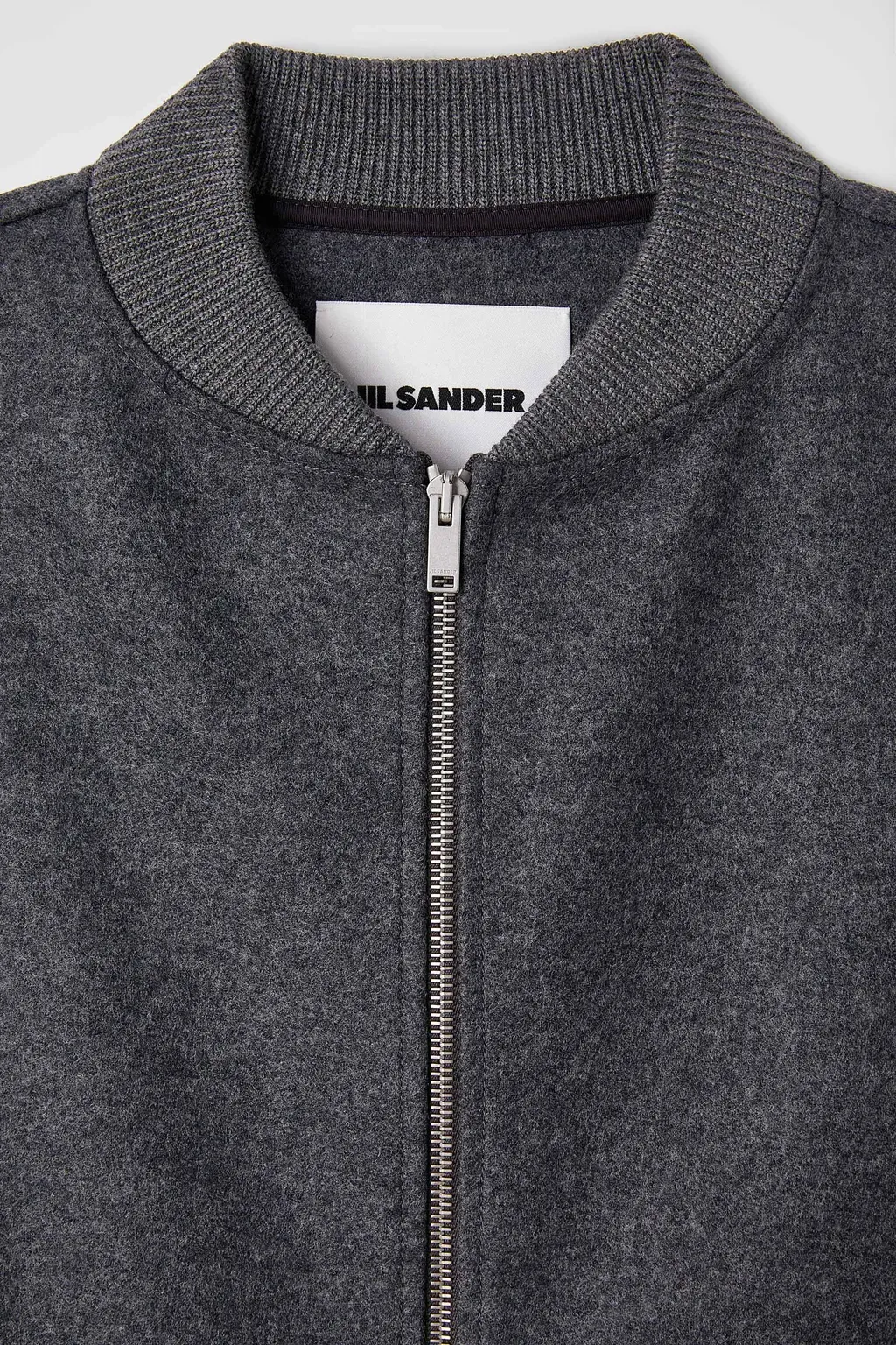 Wool Melton Zip-Up Sweatshirt