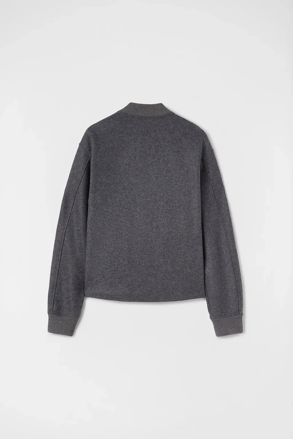 Wool Melton Zip-Up Sweatshirt
