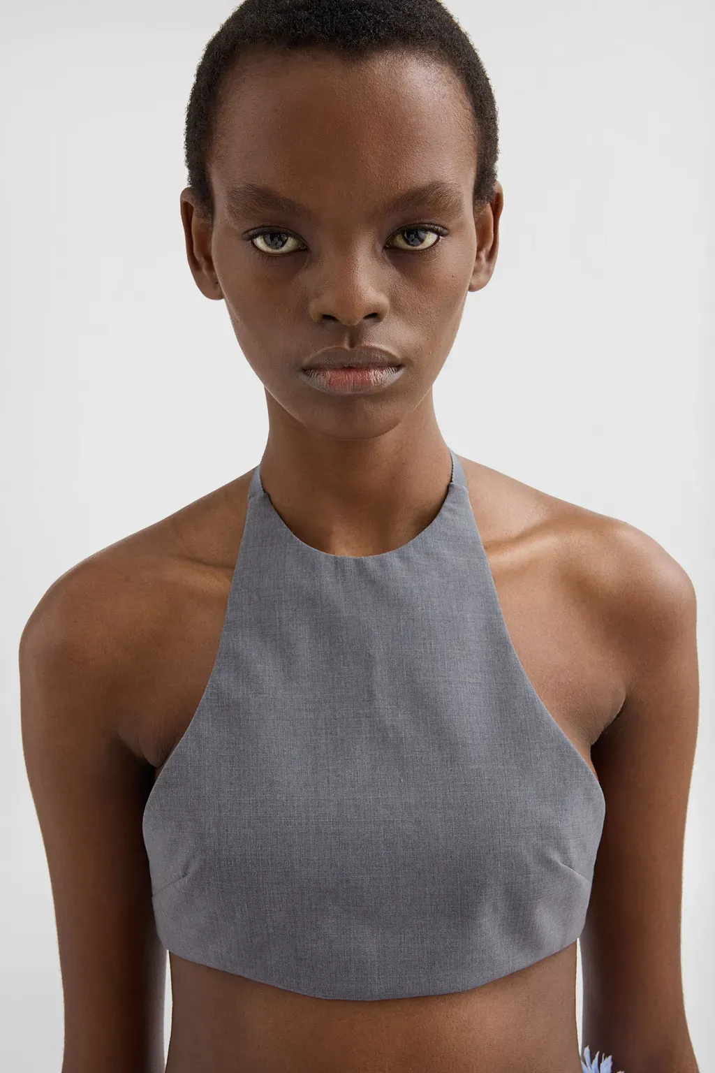 Wool Poplin Halter Top