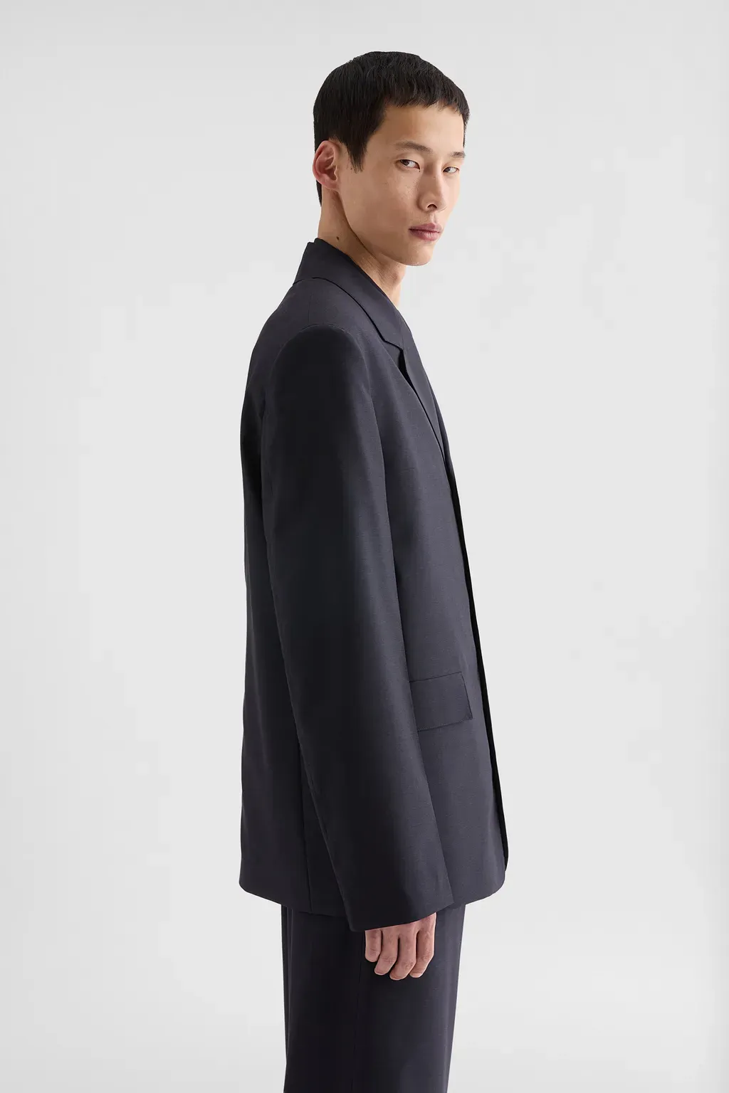 Wool Poplin Tailored Jacket