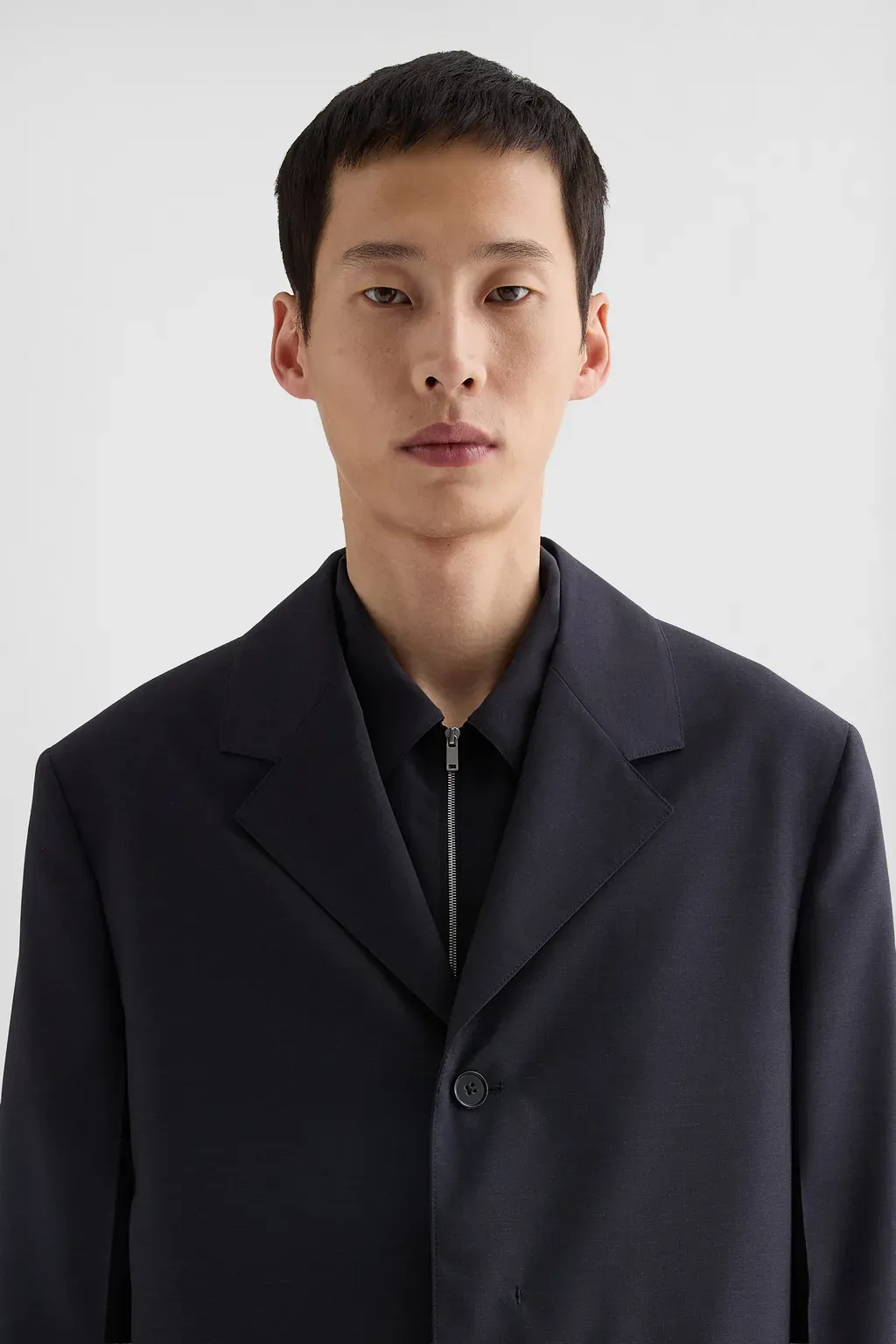 Wool Poplin Tailored Jacket