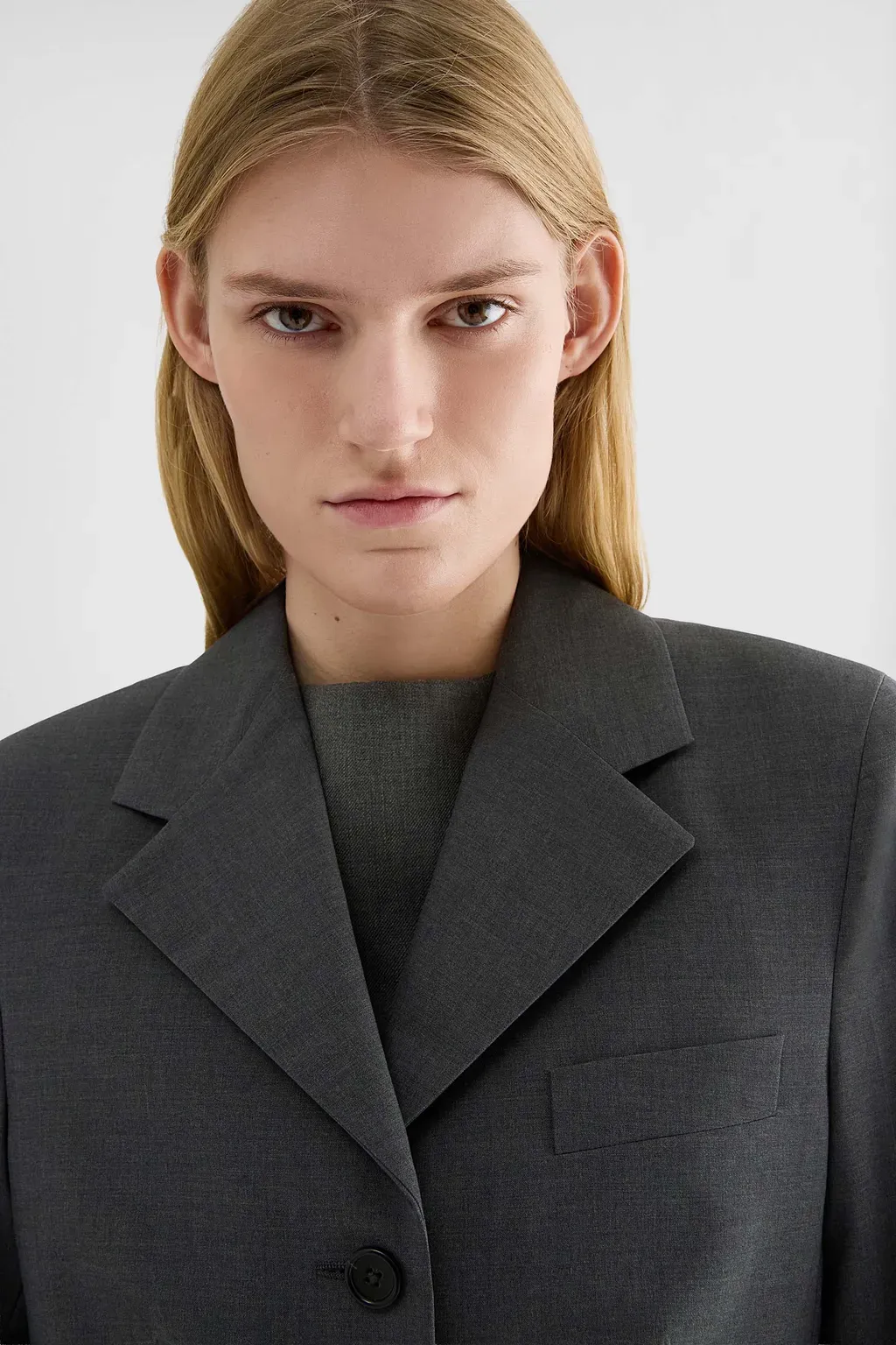 Wool Poplin Tailored Jacket