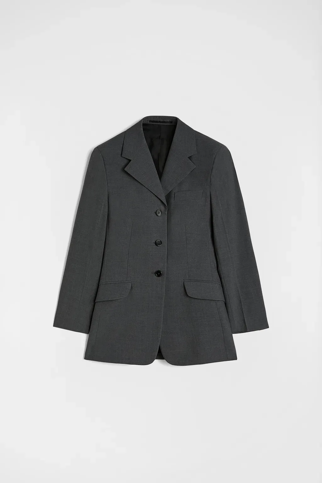 Wool Poplin Tailored Jacket