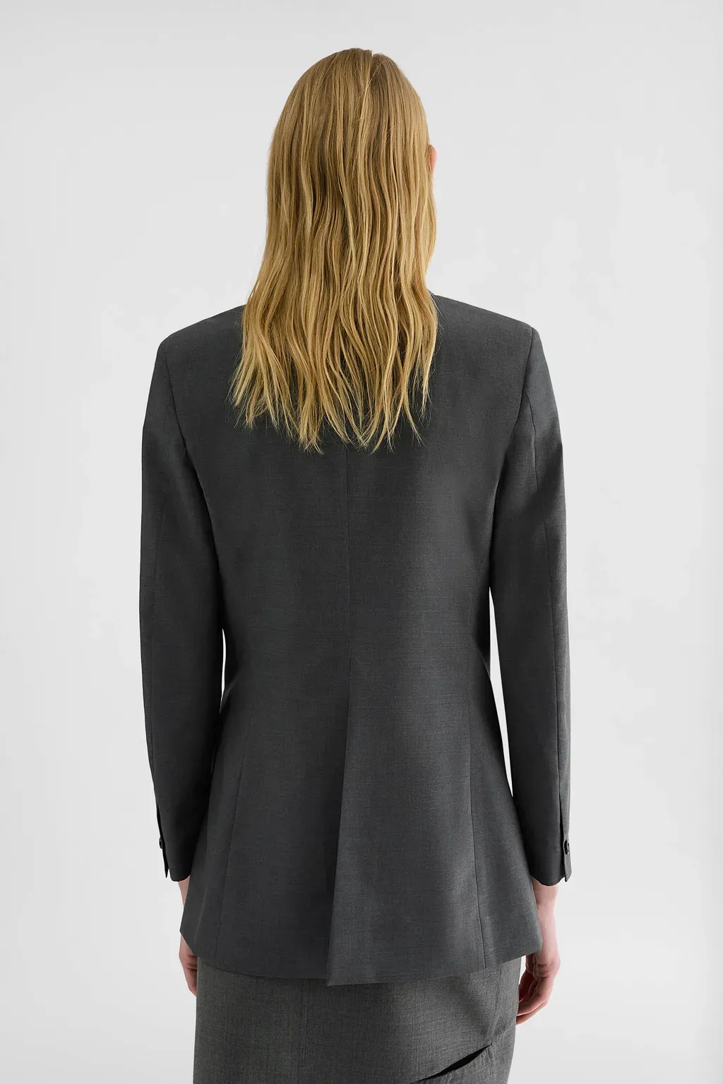 Wool Poplin Tailored Jacket