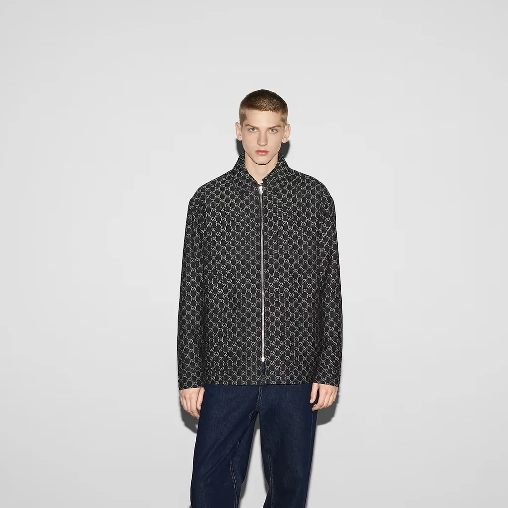 Wool Jacket With Gg Shadow