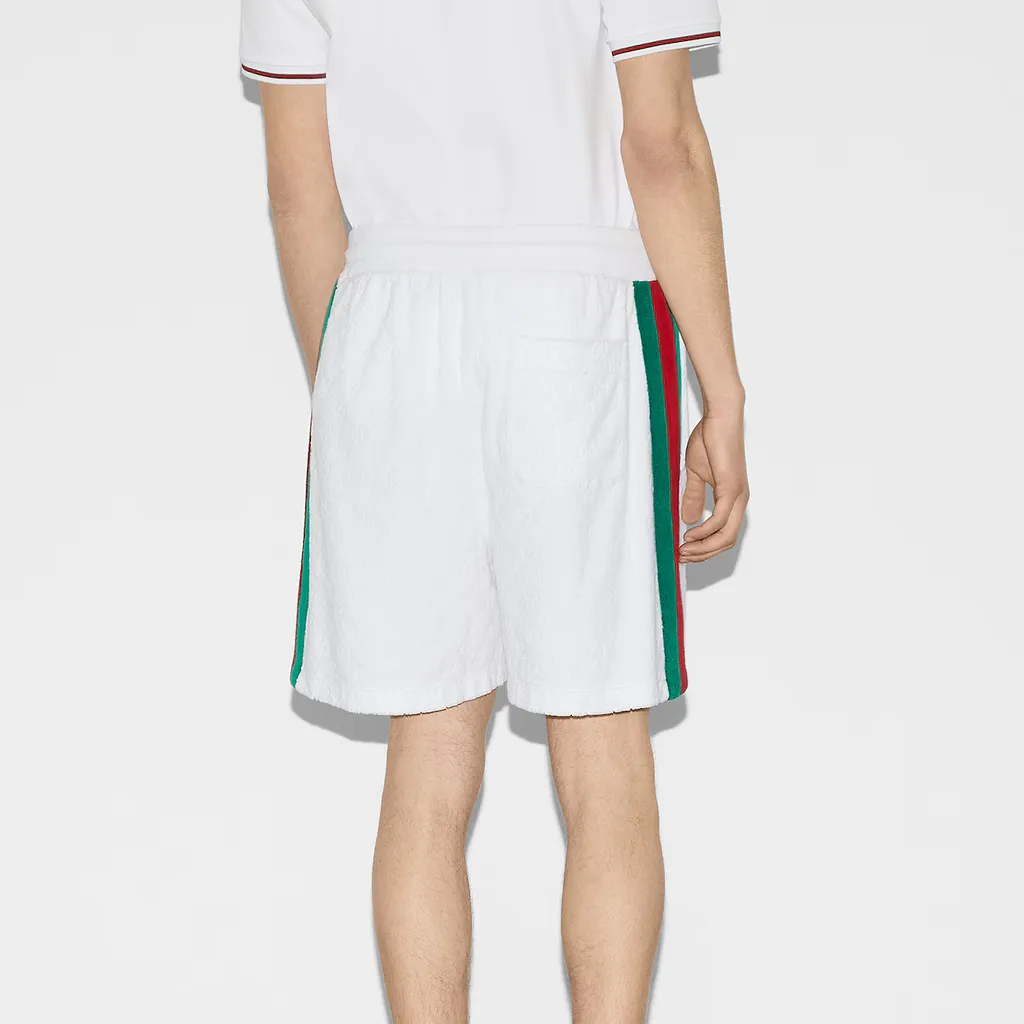 Gg Terry Cloth Short With Web