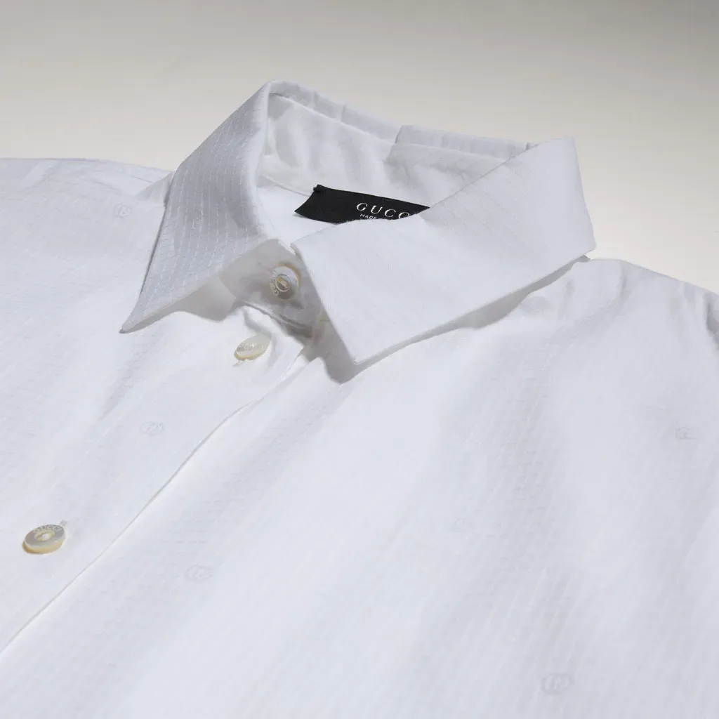 Gg Cotton Poplin Damier Shirt