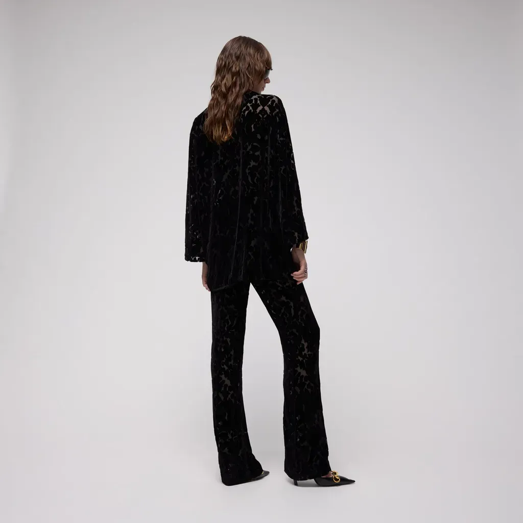 Floral Devoré Velour Shirt