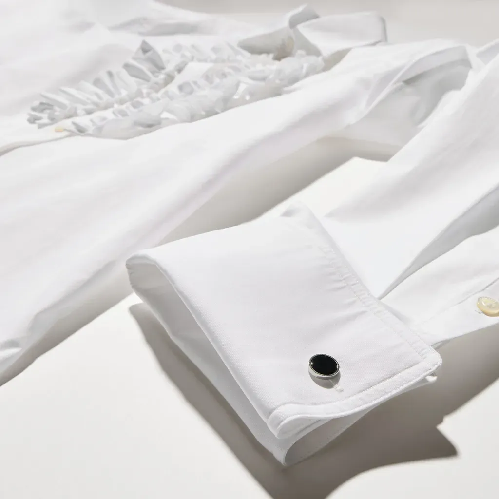 Cotton Poplin Shirt With Rouches