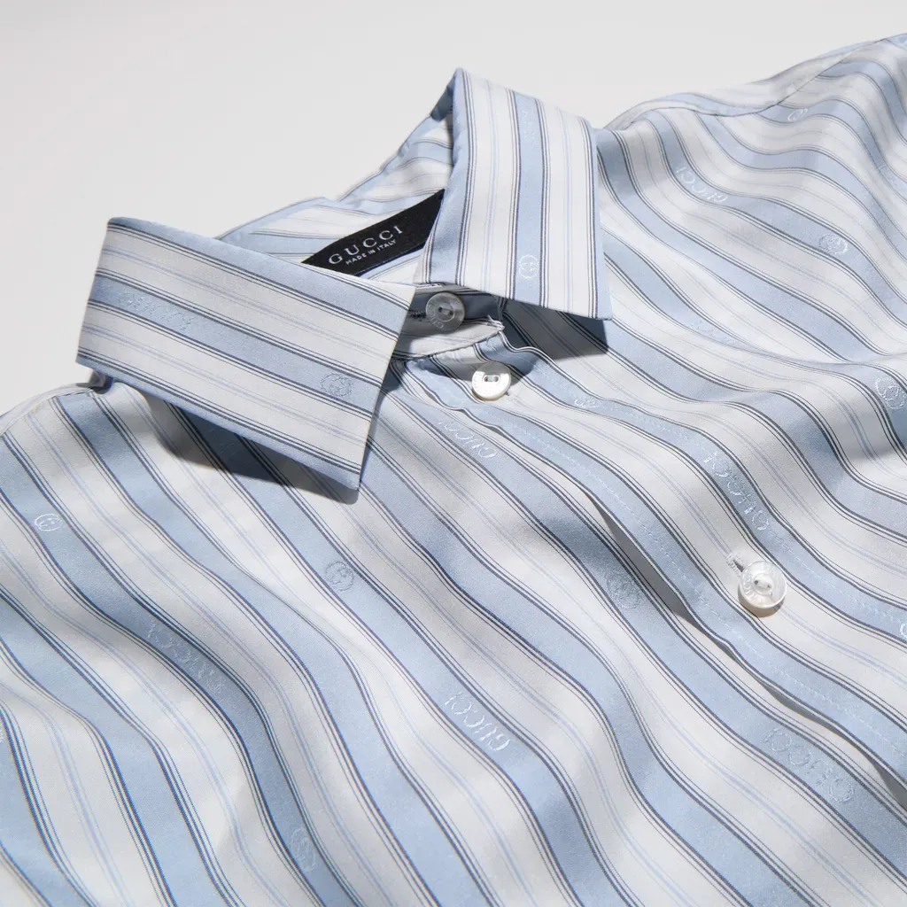 Gucci Interlocking G Silk Jacquard Shirt