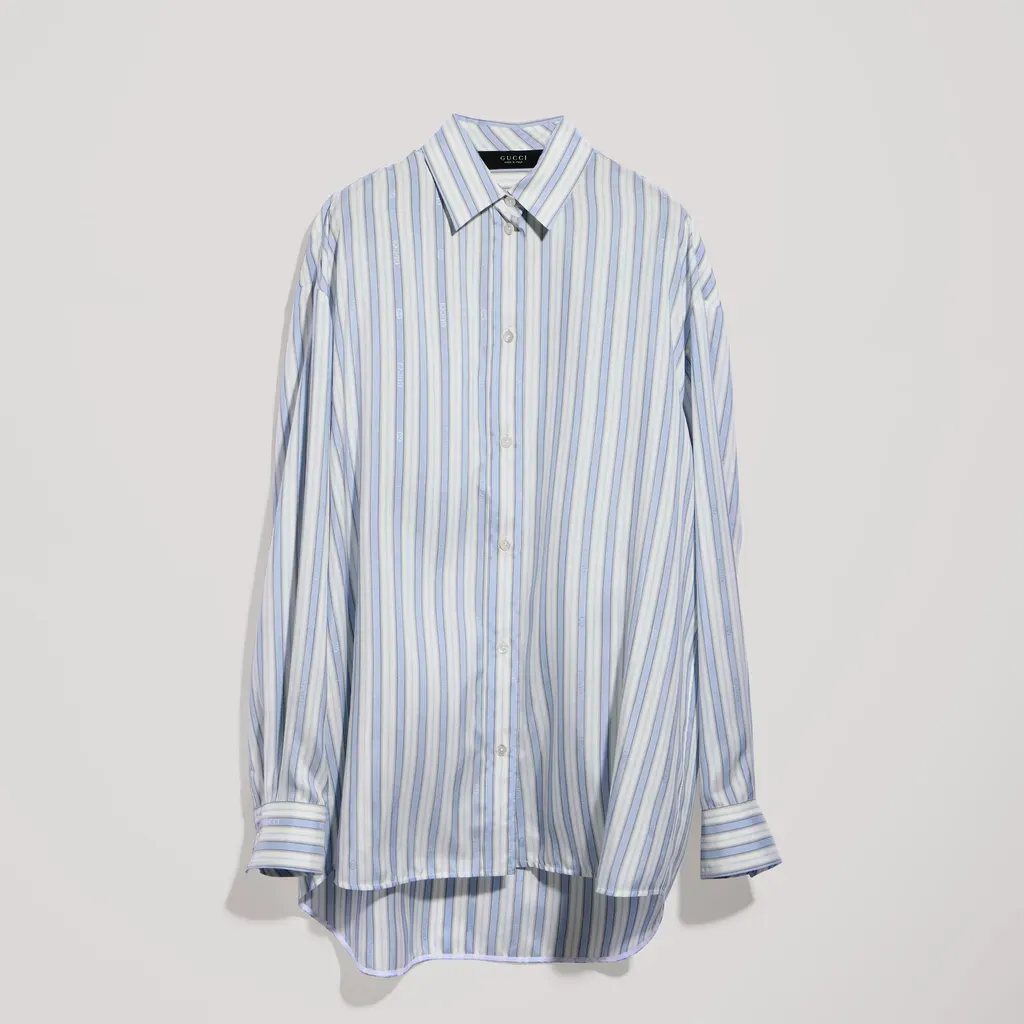 Gucci Interlocking G Silk Jacquard Shirt