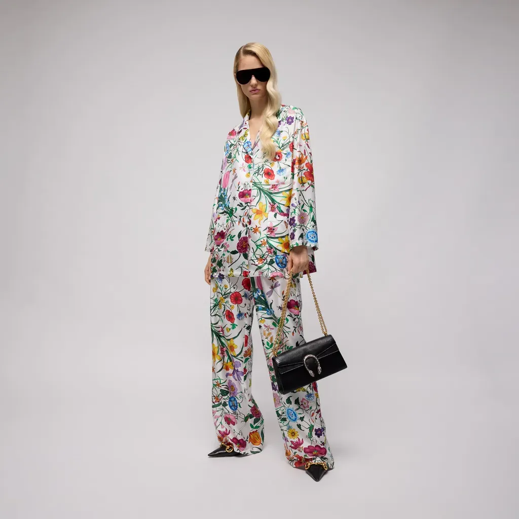 Printed Silk Twill Shirt