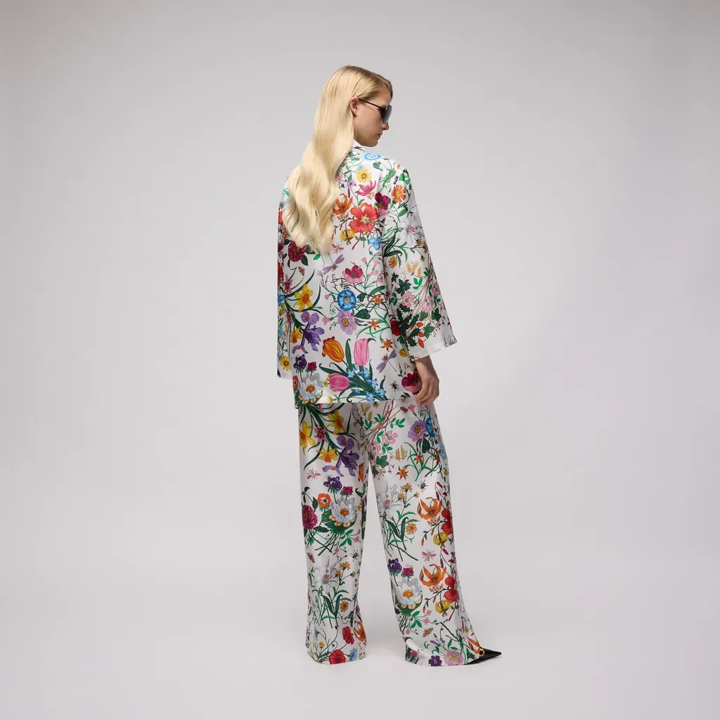 Printed Silk Twill Shirt