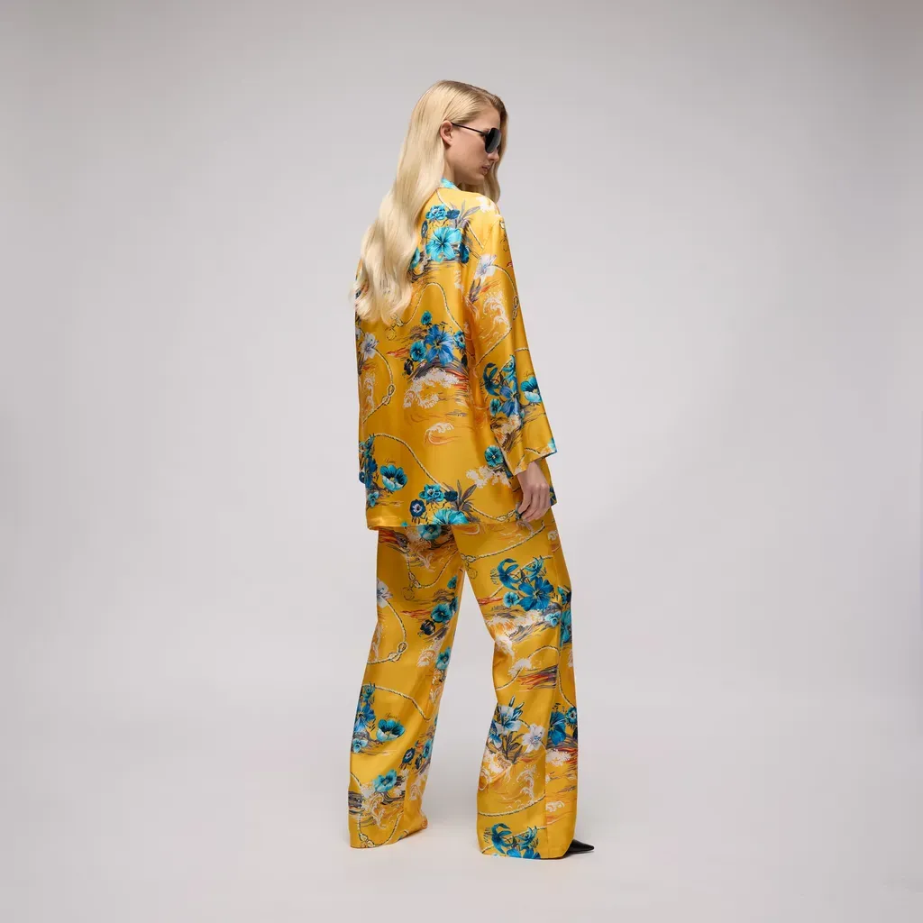 Printed Silk Twill Shirt