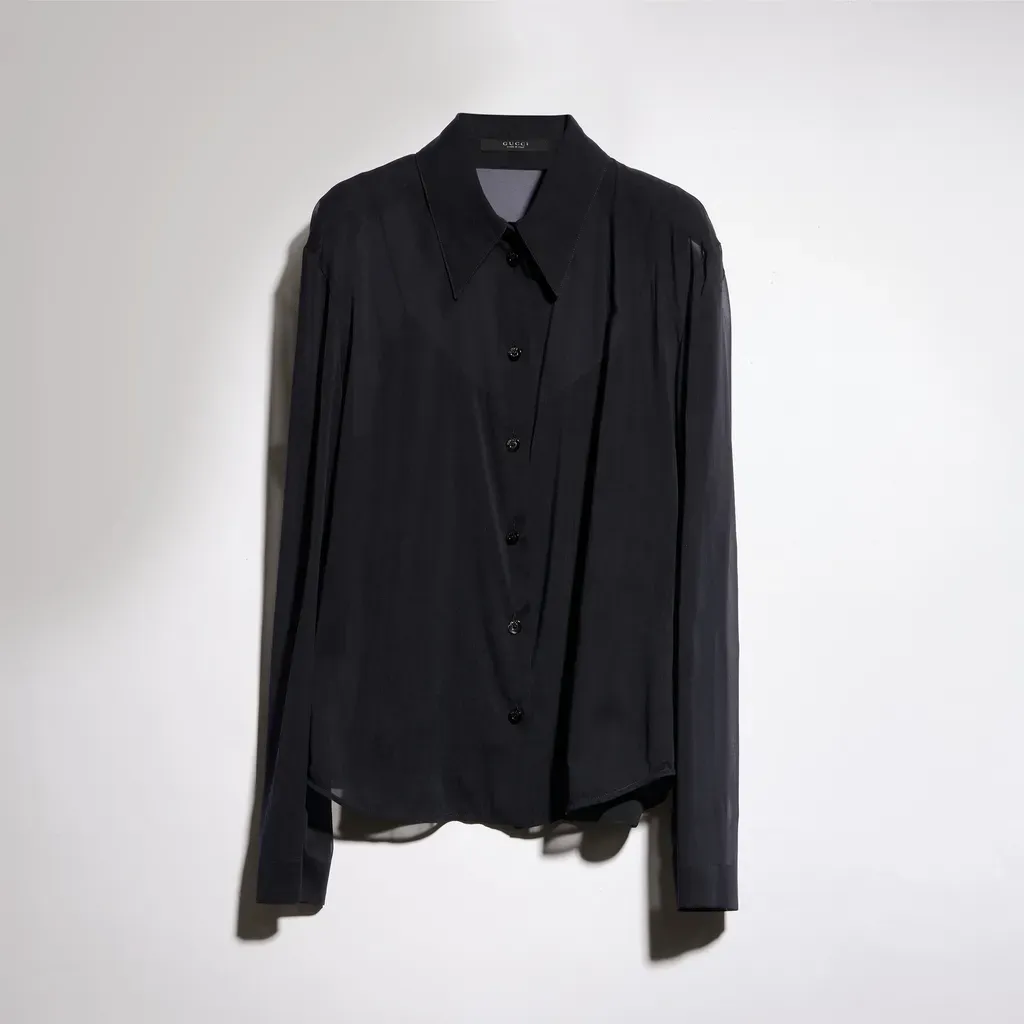 Silk Stretch Chiffon Shirt