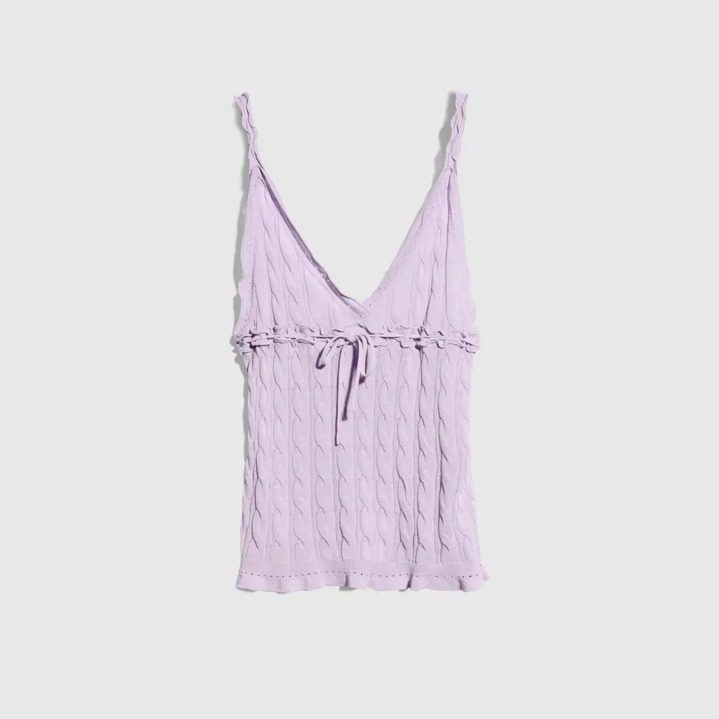 Braided Cotton Blend Top