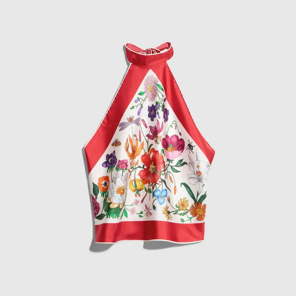 Printed Silk Top