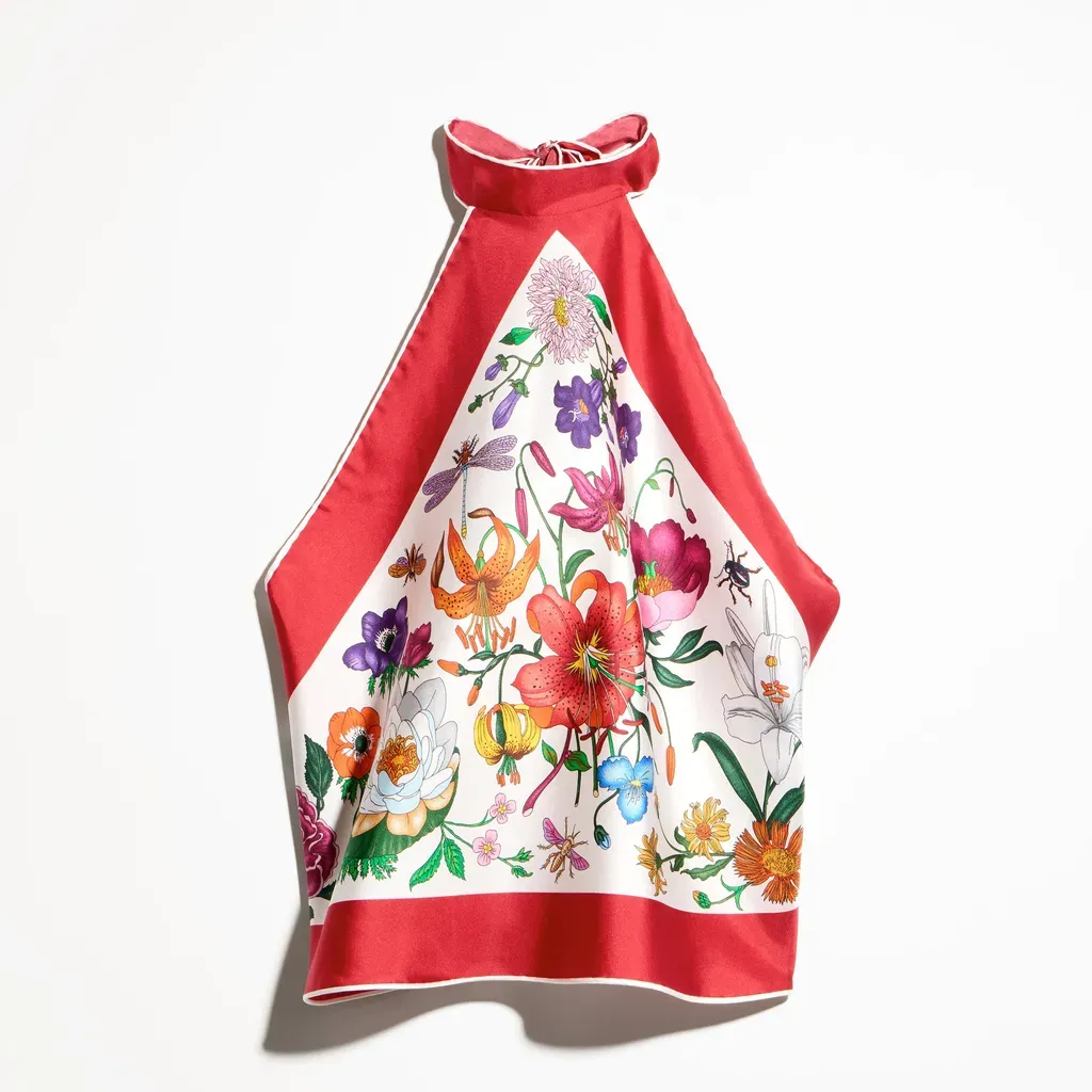Printed Silk Top