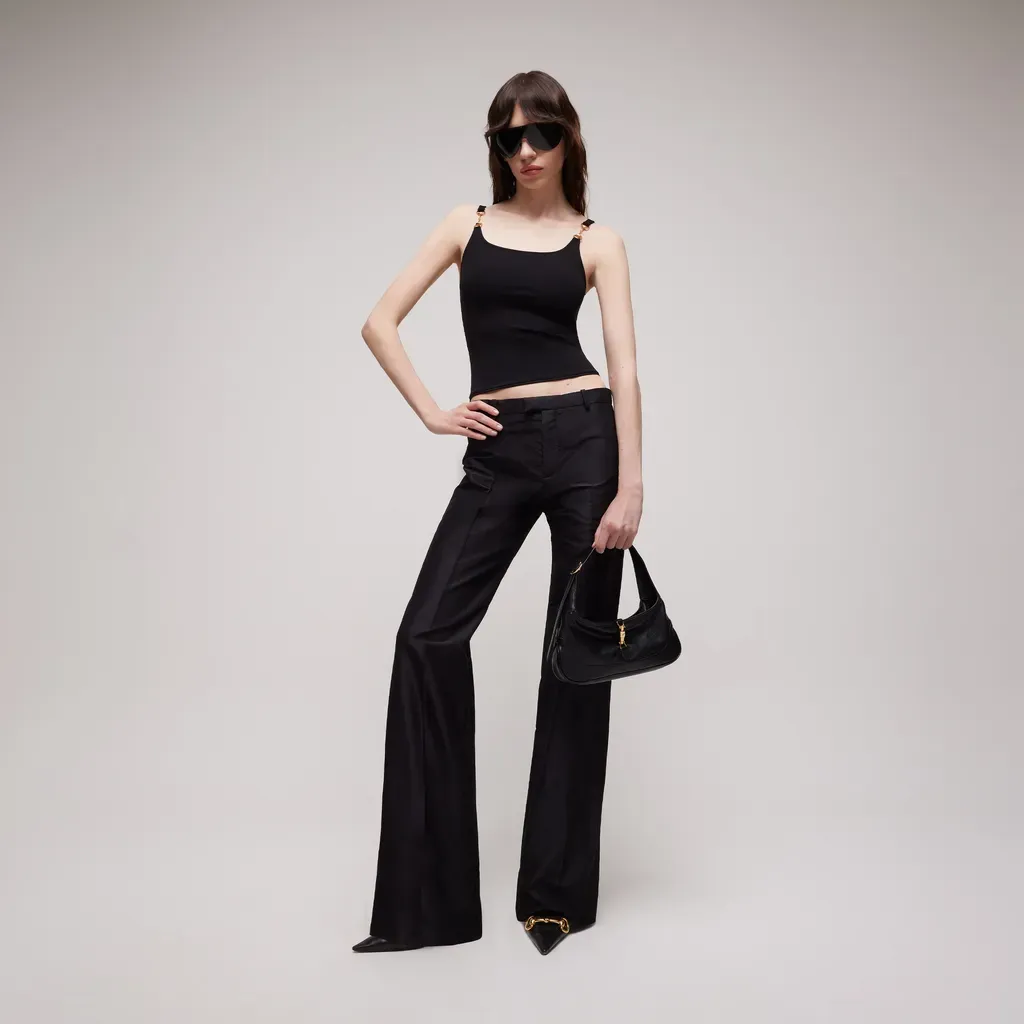 Viscose CrÊPe Jersey Top With Horsebit