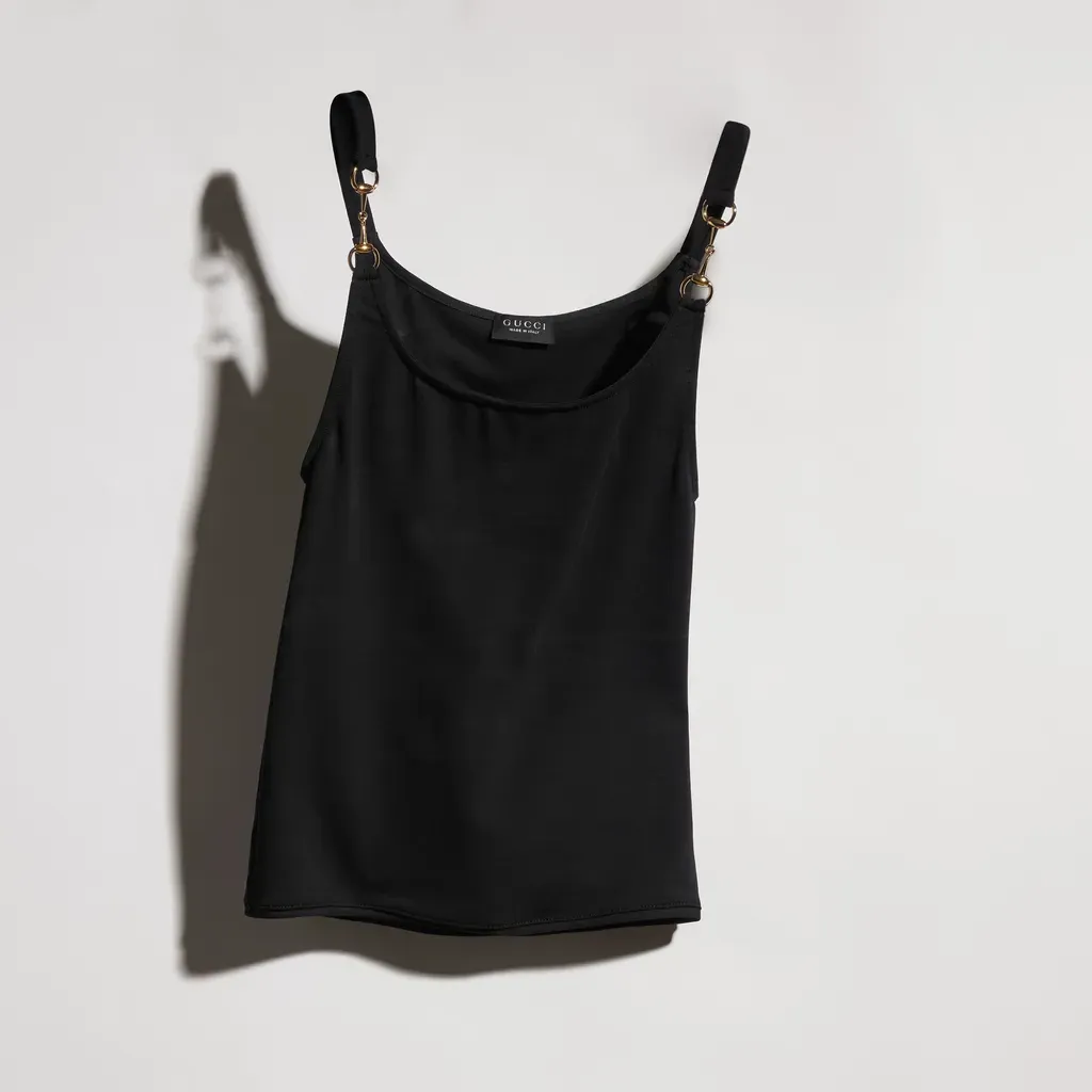 Viscose CrÊPe Jersey Top With Horsebit