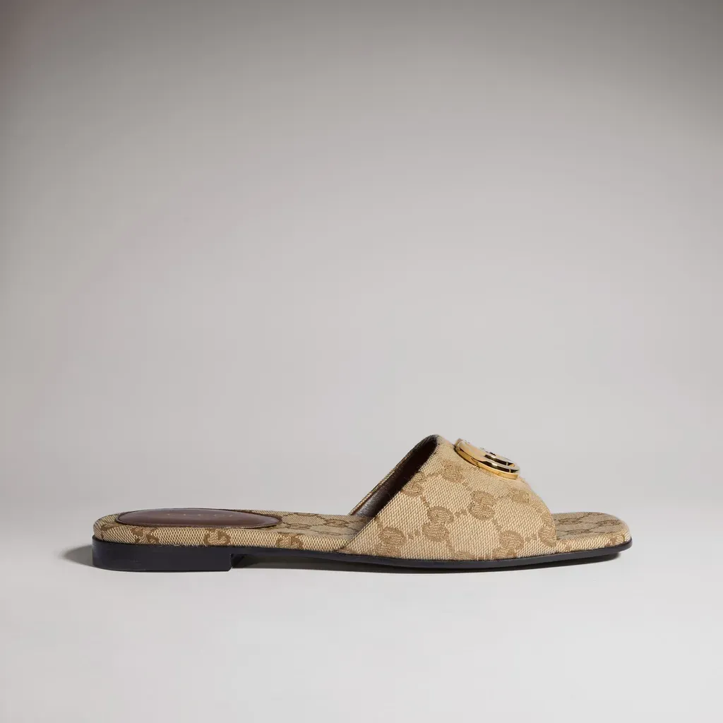 Slide Sandal With Double G
