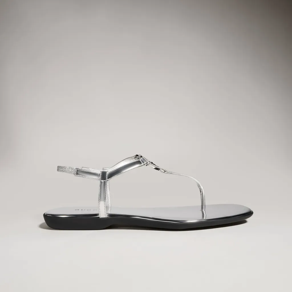 Thong Sandal With Interlocking G
