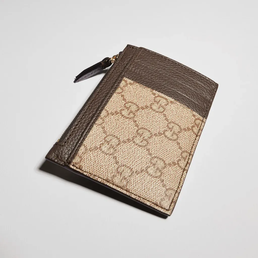 Bi-Color Gg Marmont Zip Key Pouch