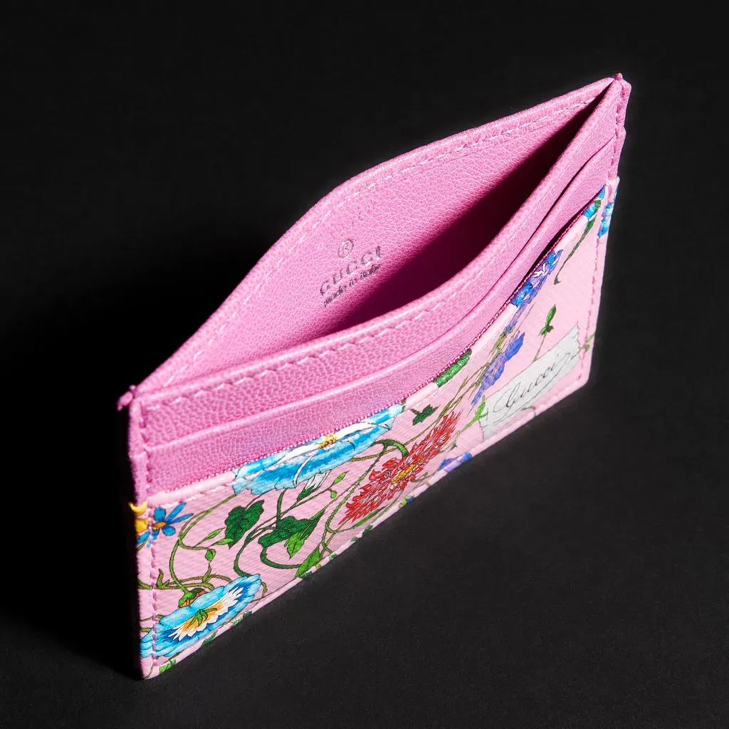 Flora-Motif Card Case