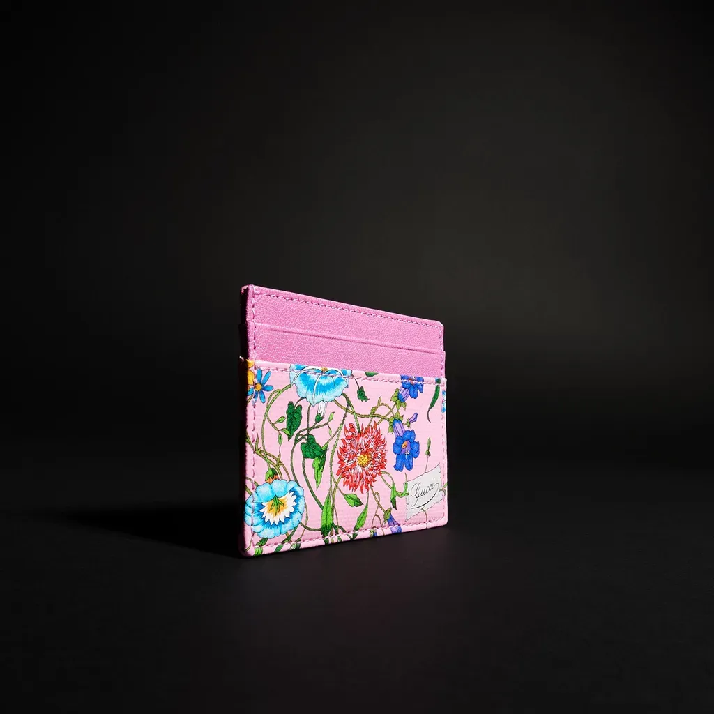 Flora-Motif Card Case