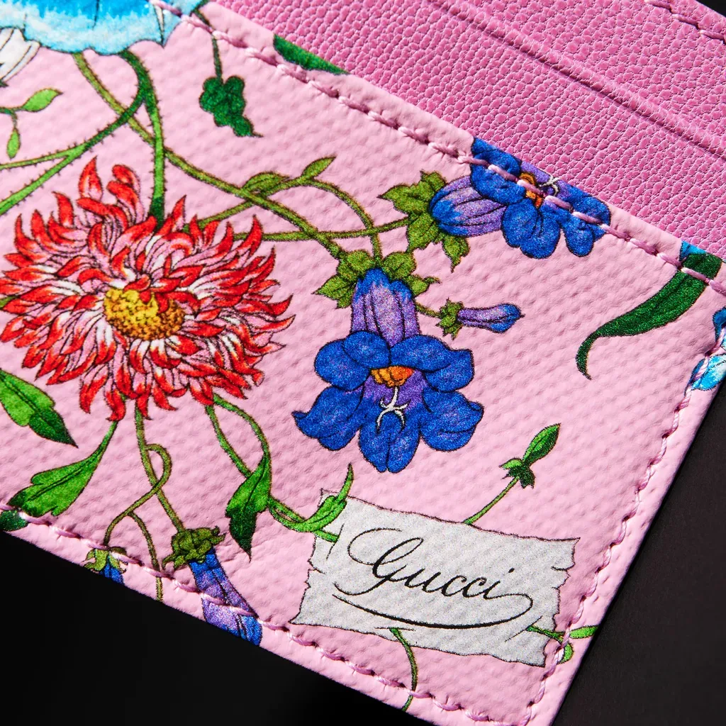 Flora-Motif Card Case