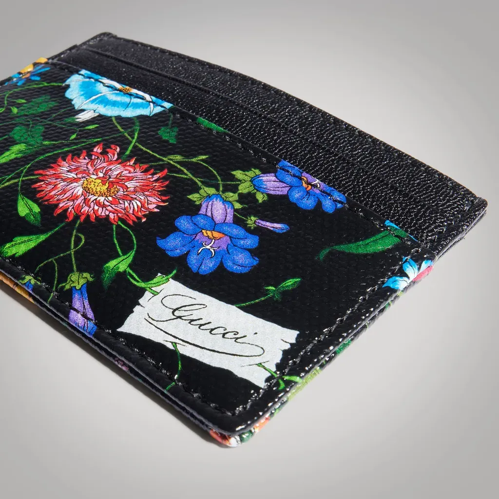 Flora-Motif Card Case
