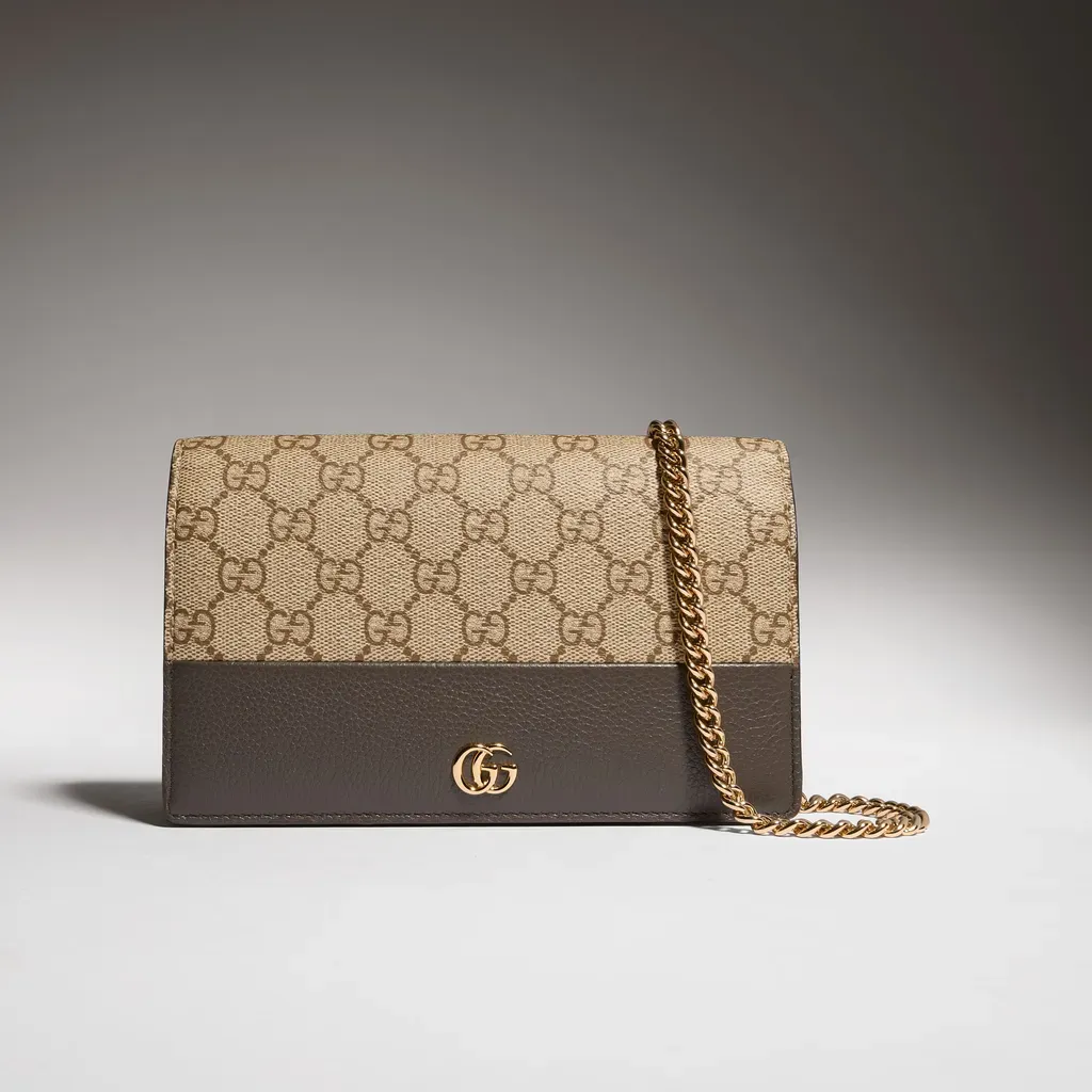 Bi-Color Gg Marmont Wallet On Chain