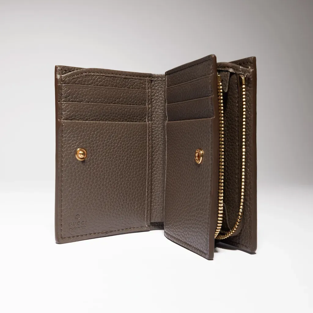 Bi-Color Gg Marmont Small Wallet