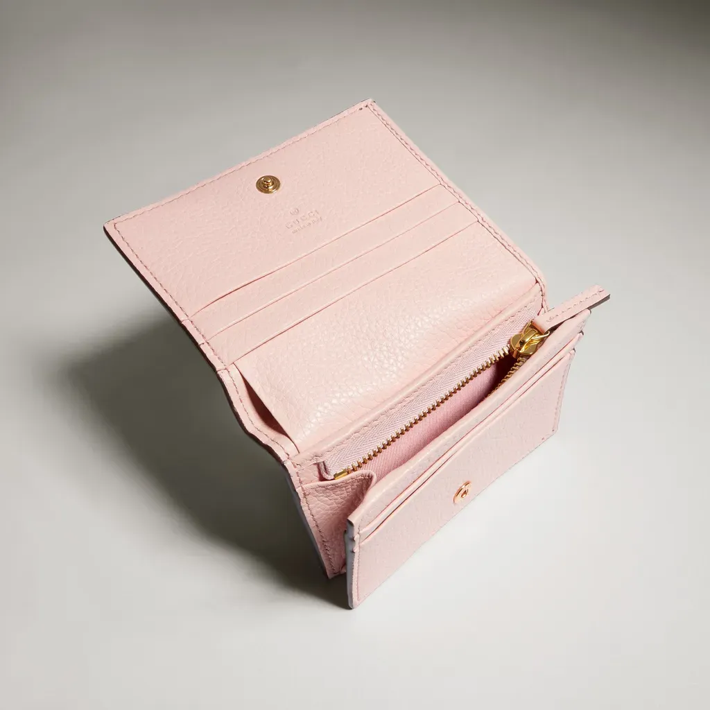 Bi-Color Gg Marmont Small Wallet