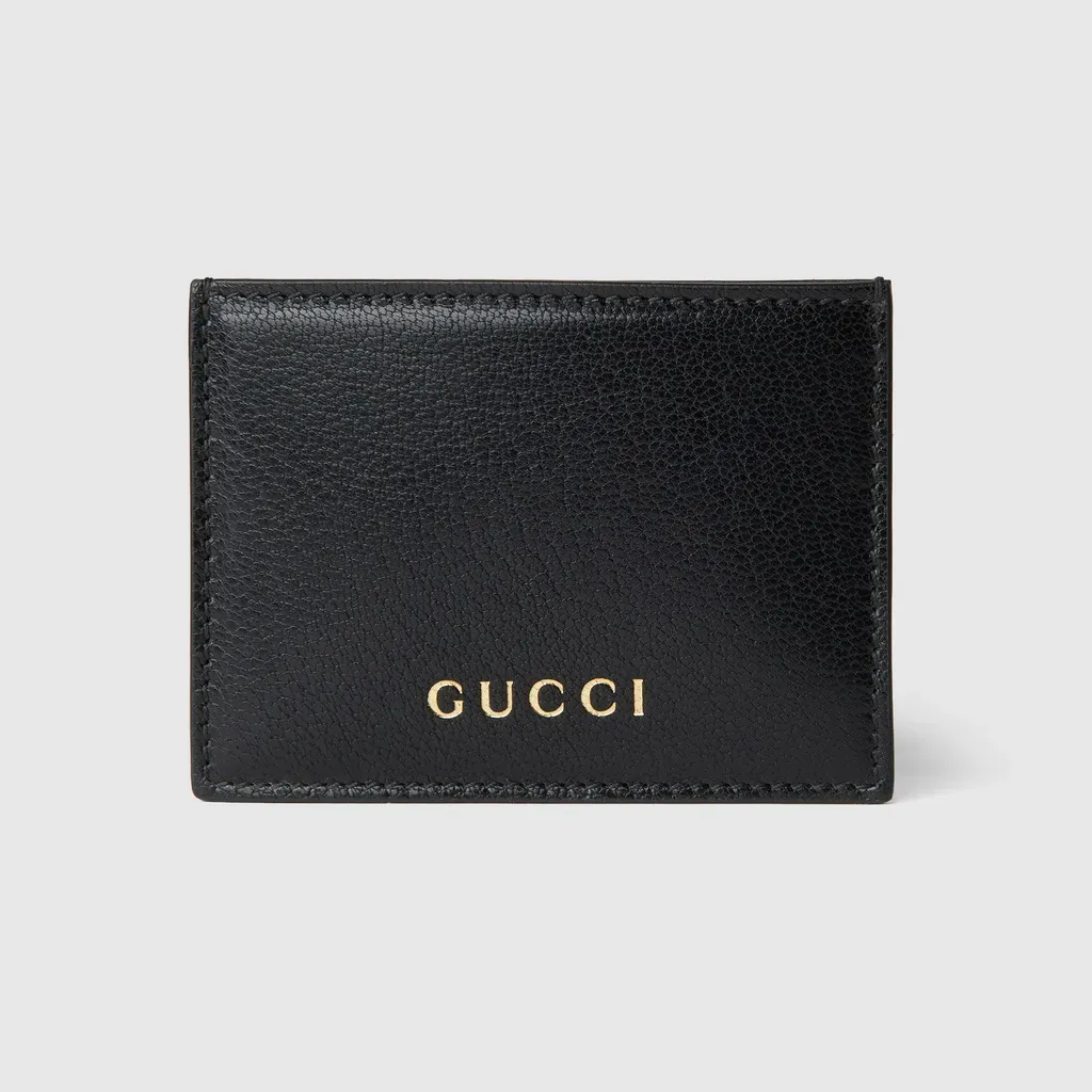 Card Case With Gucci Lettering