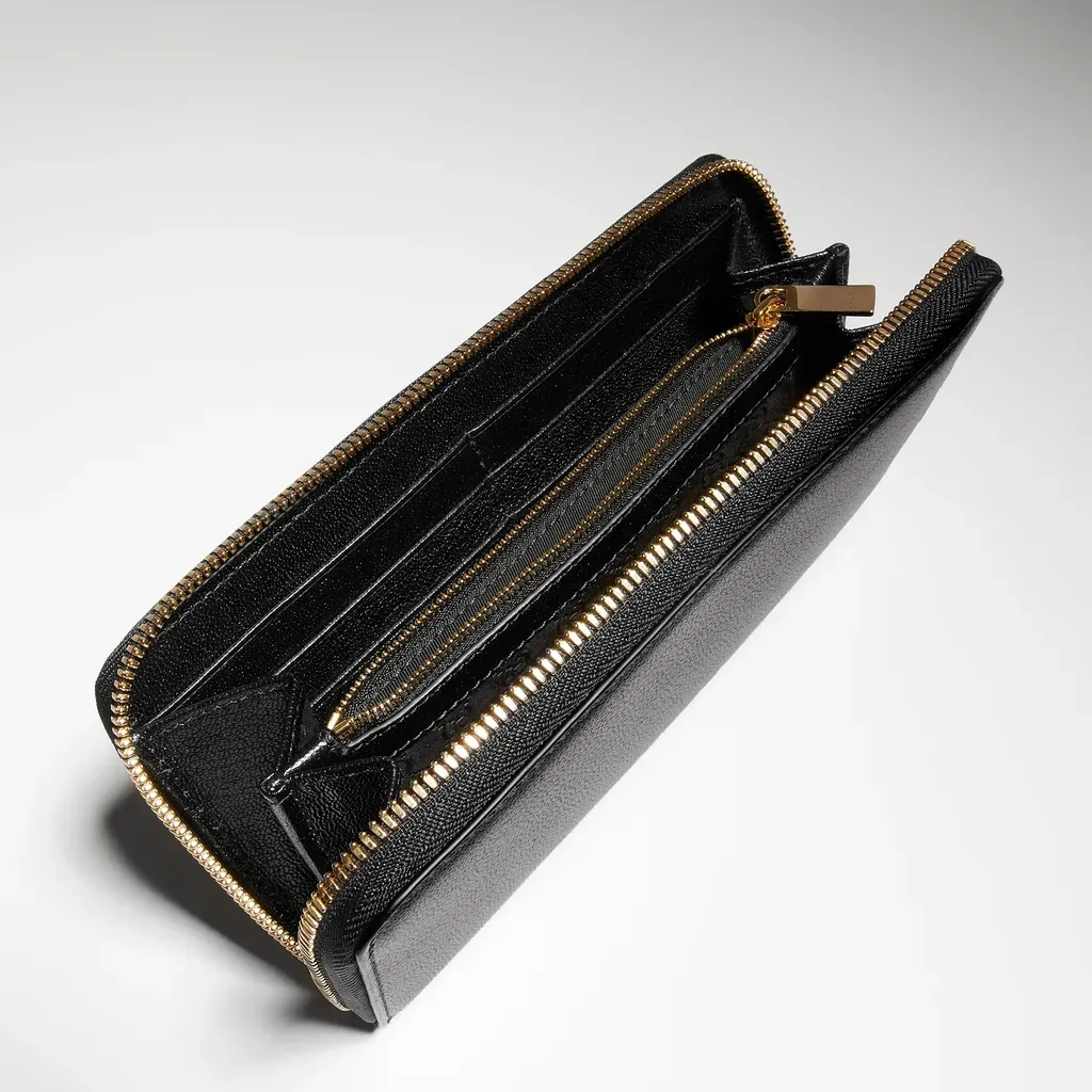 Zip Around Wallet With Gucci Lettering