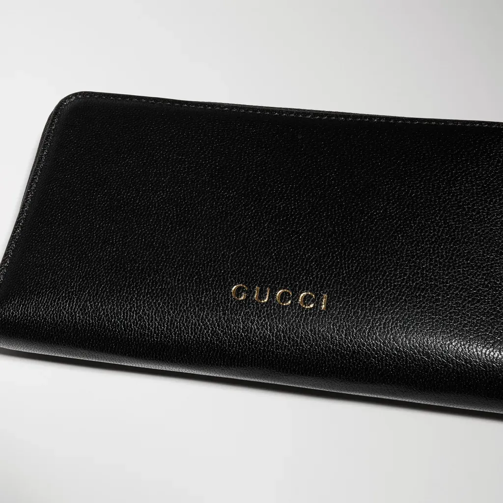Zip Around Wallet With Gucci Lettering