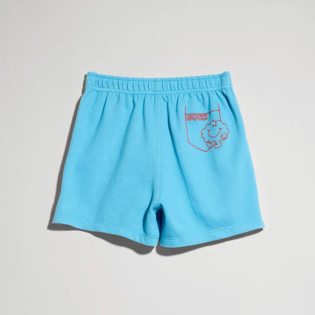 Baby Cotton Shorts With Embroidery