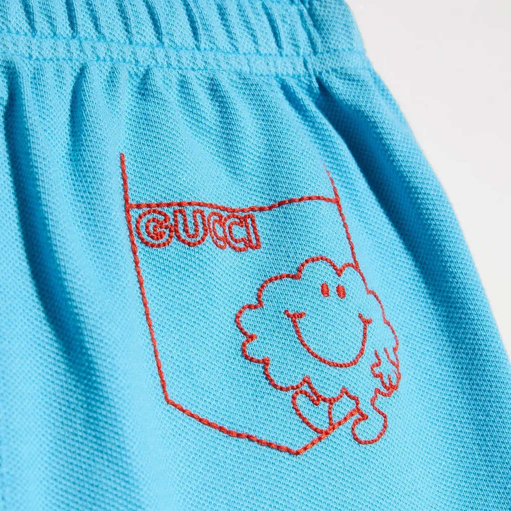 Baby Cotton Shorts With Embroidery