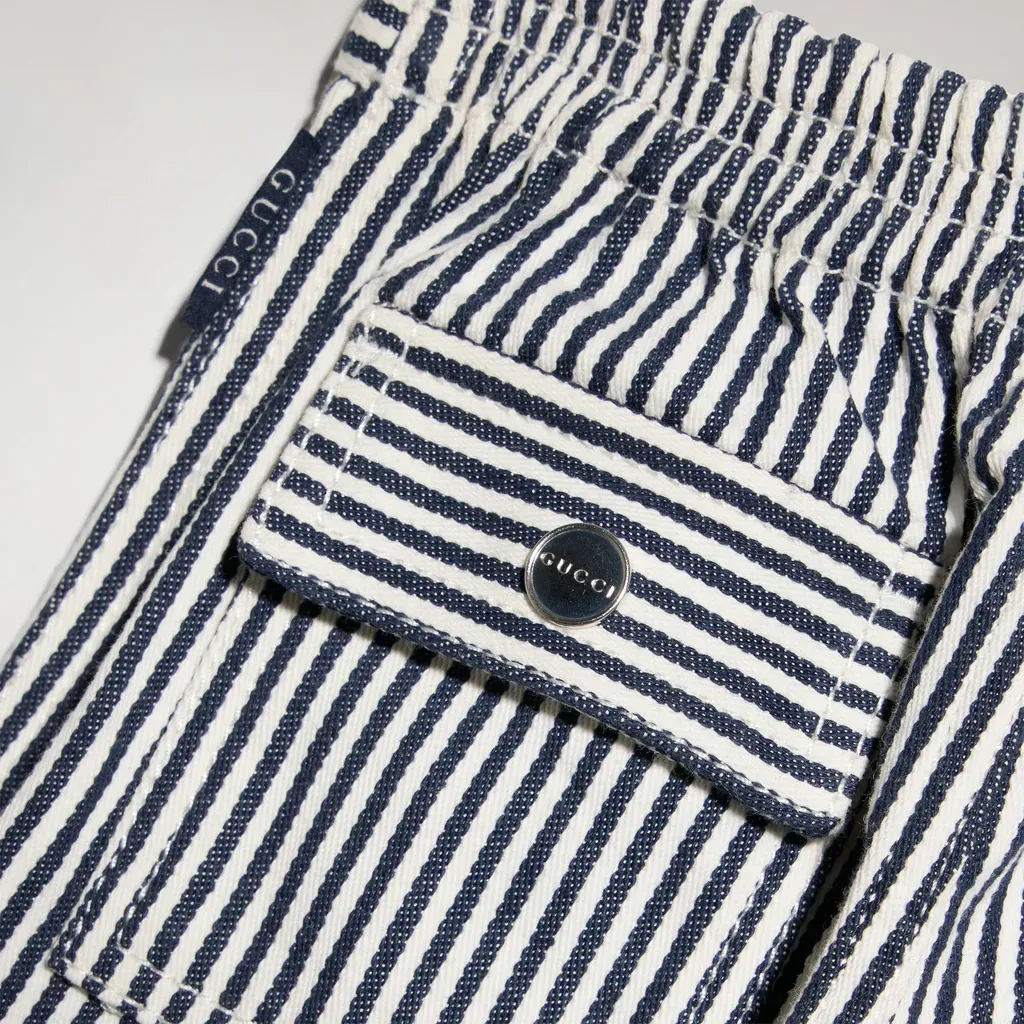 Baby Striped Denim Shorts