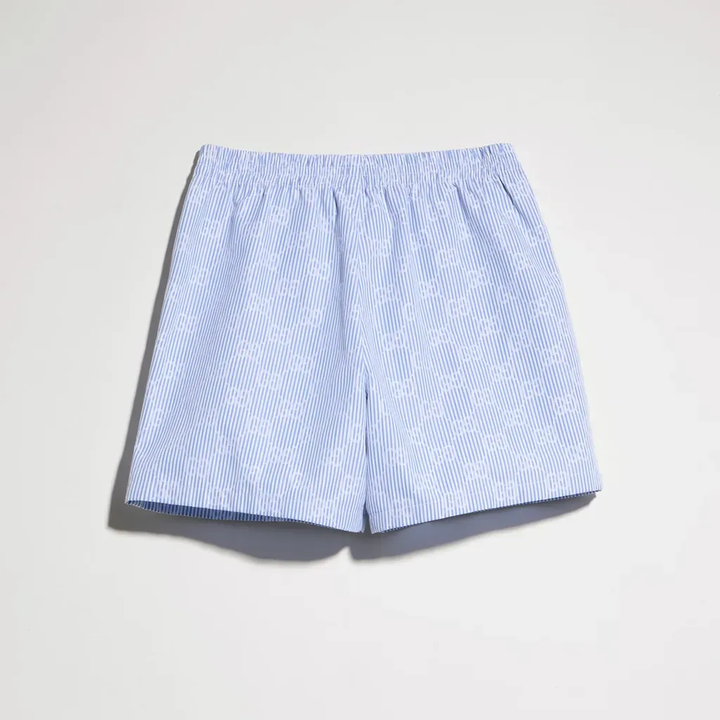 Baby Gg Striped Poplin Shorts