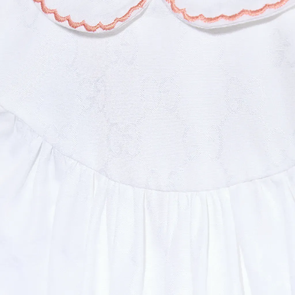 Baby Gg Cotton Jacquard Dress